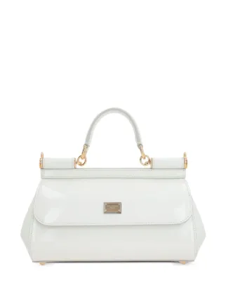⭐DOLCE&GABBANA⭐ ホワイトトートバッグ Dolce & Gabbana Medium Elongated Sicily Tote Bag | White | FARFETCH