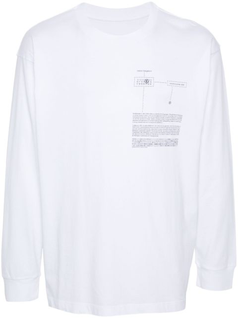 MM6 Maison Margiela numbers-motif cotton T-shirt Men