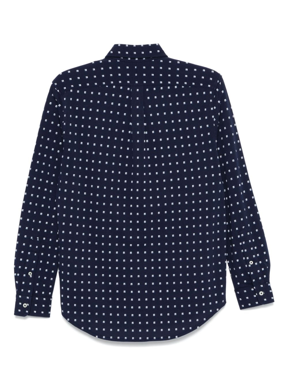 Shop Polo Ralph Lauren Square-print Shirt In Blue