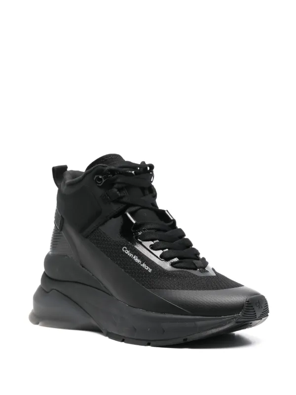 Calvin Klein Jeans high-top Wedge Sneakers Black FARFETCH UK
