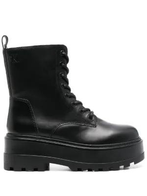 DSQUARED2 Iconプレート コンバットブーツ | ブラック | FARFETCH JP