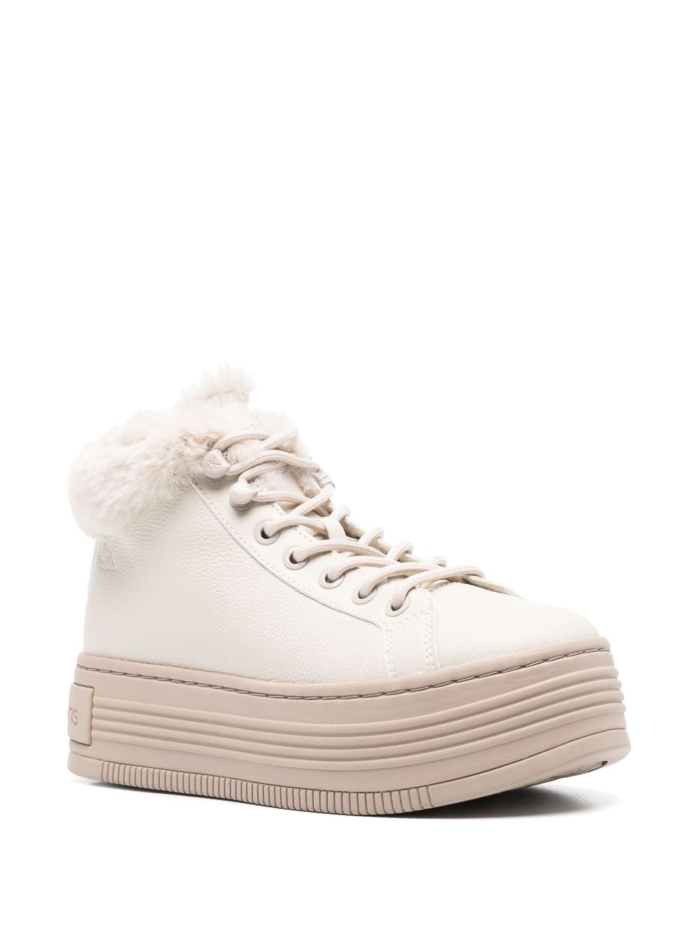 Calvin Klein Jeans Leren sneakers - 0HG/Eggshell/Savannah