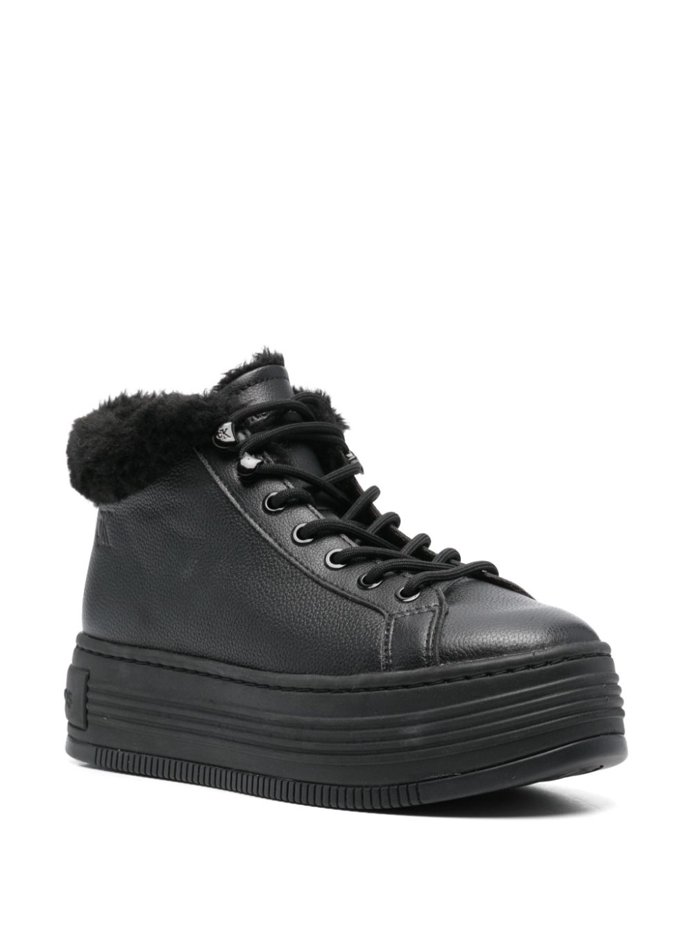 Calvin Klein Jeans leather sneakers Black