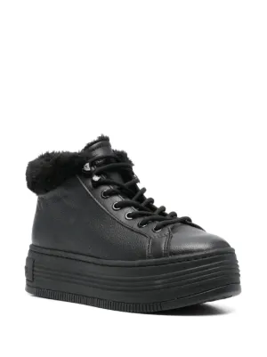 DSQUARED2 ハイカット レザースニーカー | ブラック | FARFETCH JP