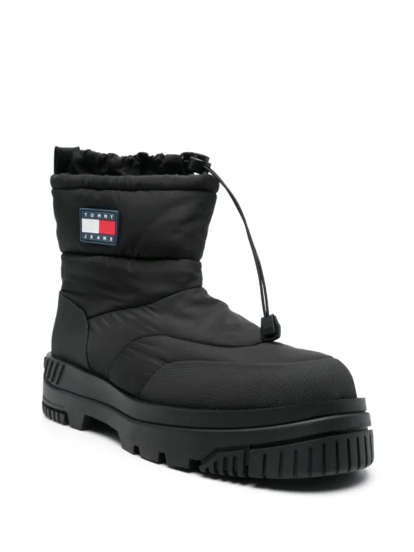 Tommy Jeans logo-patch Snow Boots Black FARFETCH PH