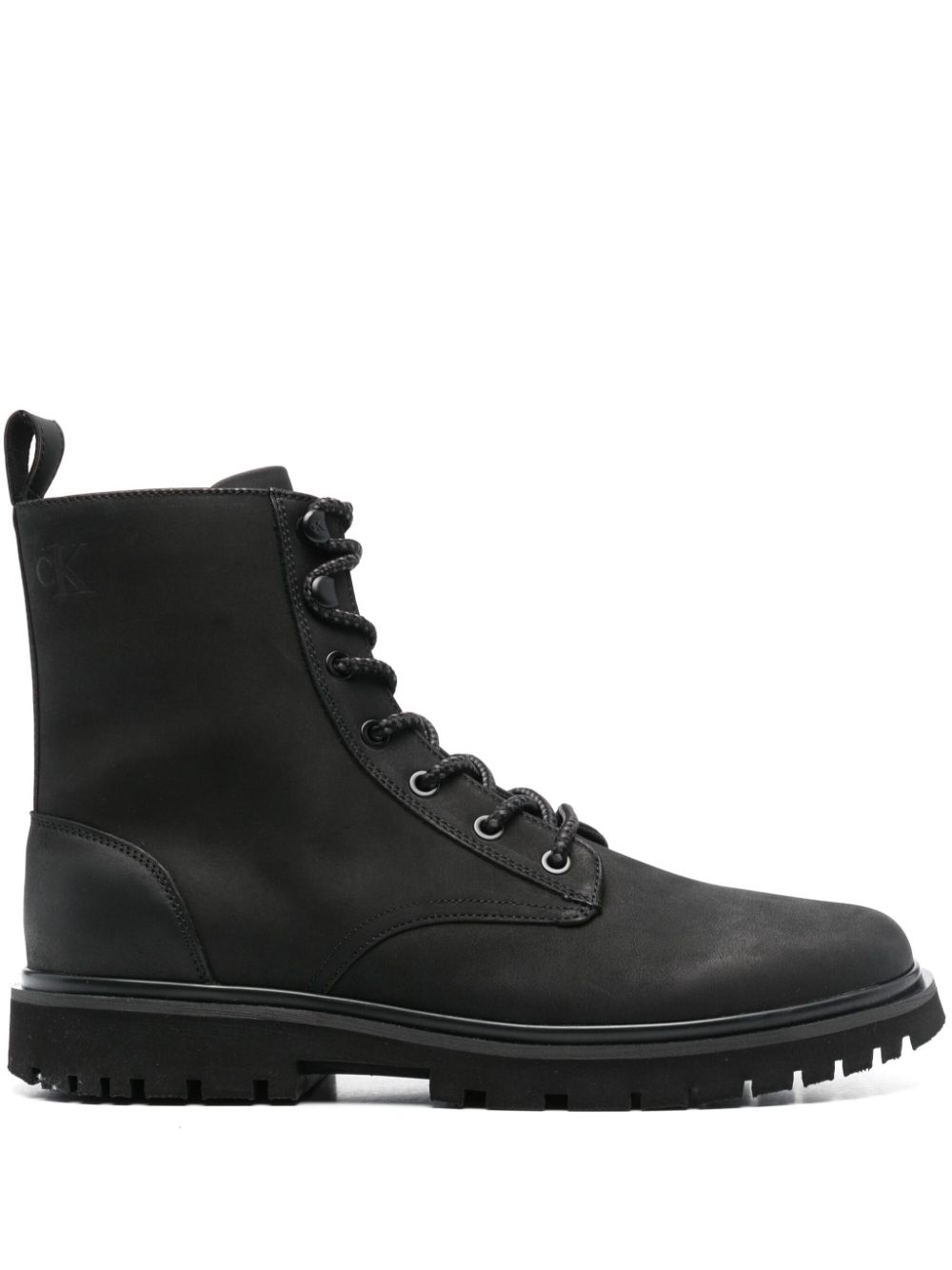 Calvin Klein Jeans leather boots Black