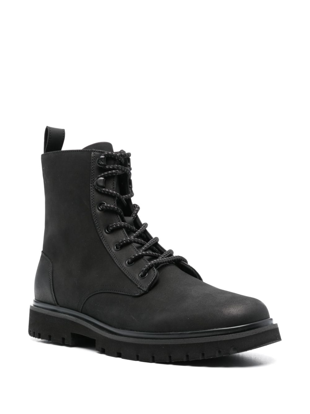 Calvin Klein Jeans leather boots Black