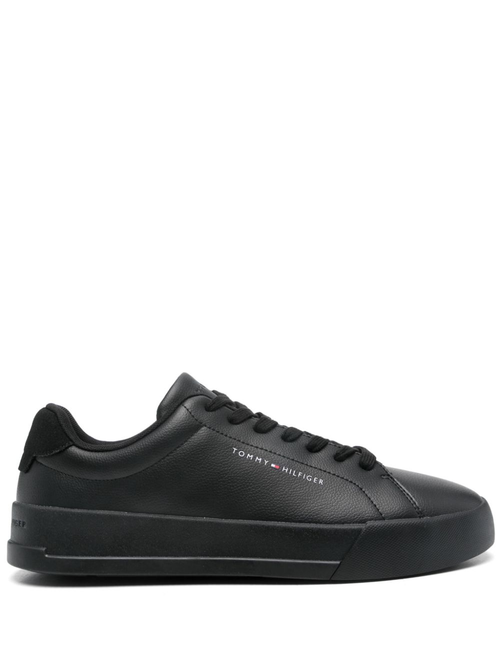 Tommy Hilfiger logo-print court sneakers Black