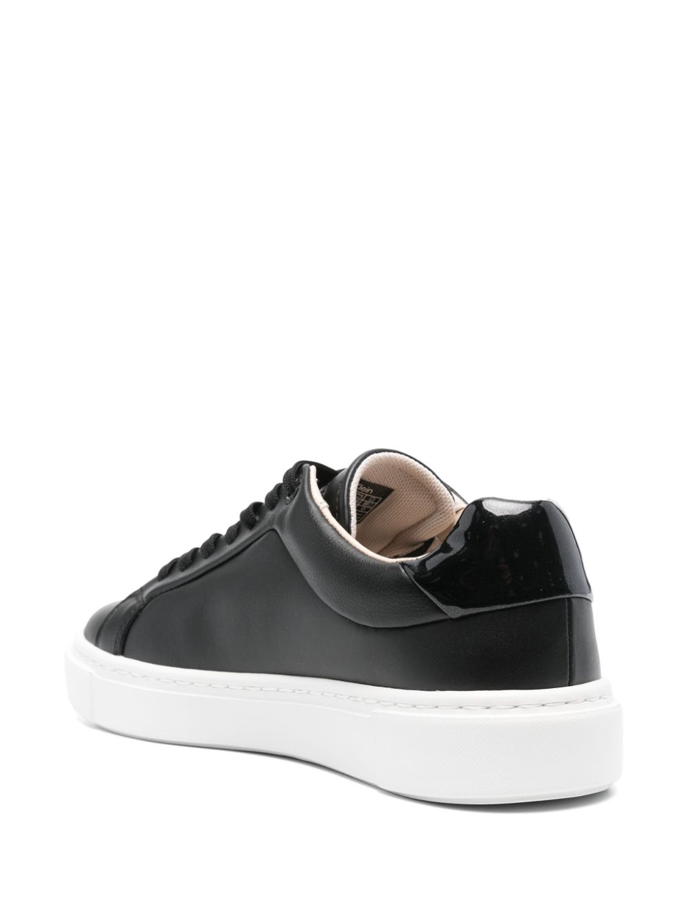 Calvin Klein lace-up leather sneakers Black