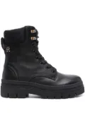 Tommy Hilfiger monogram-embroidered boots - Black
