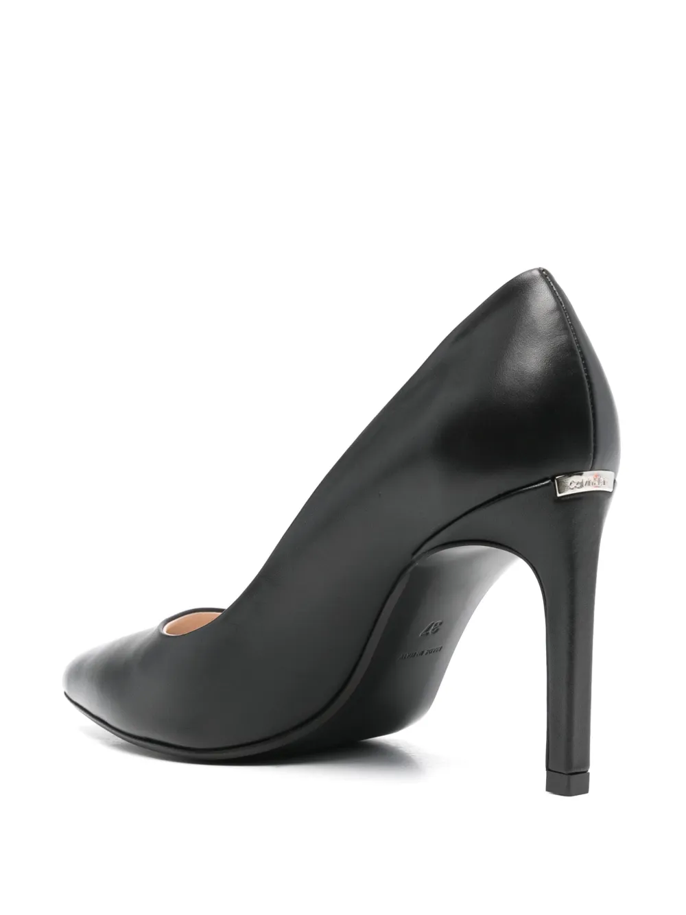 Calvin Klein 90 mm leren pumps Zwart