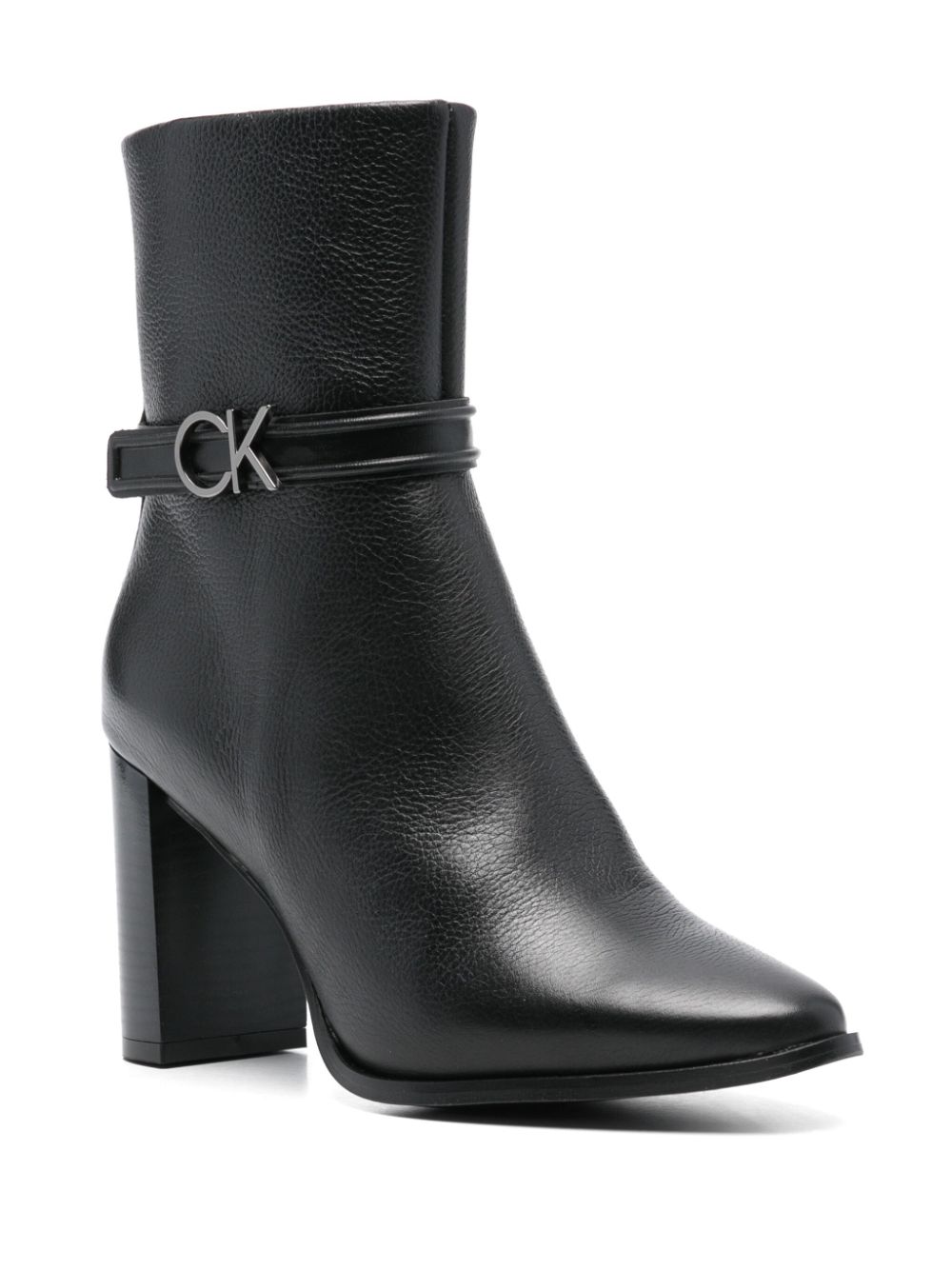 Calvin Klein 80mm leather boots - Zwart