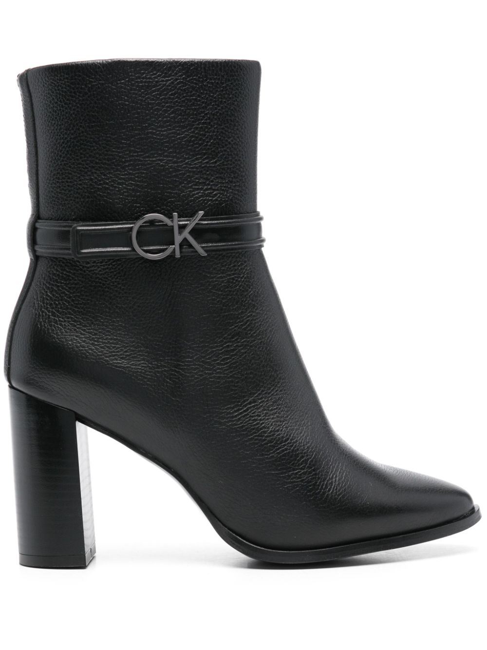 Calvin Klein 80mm leather boots Black