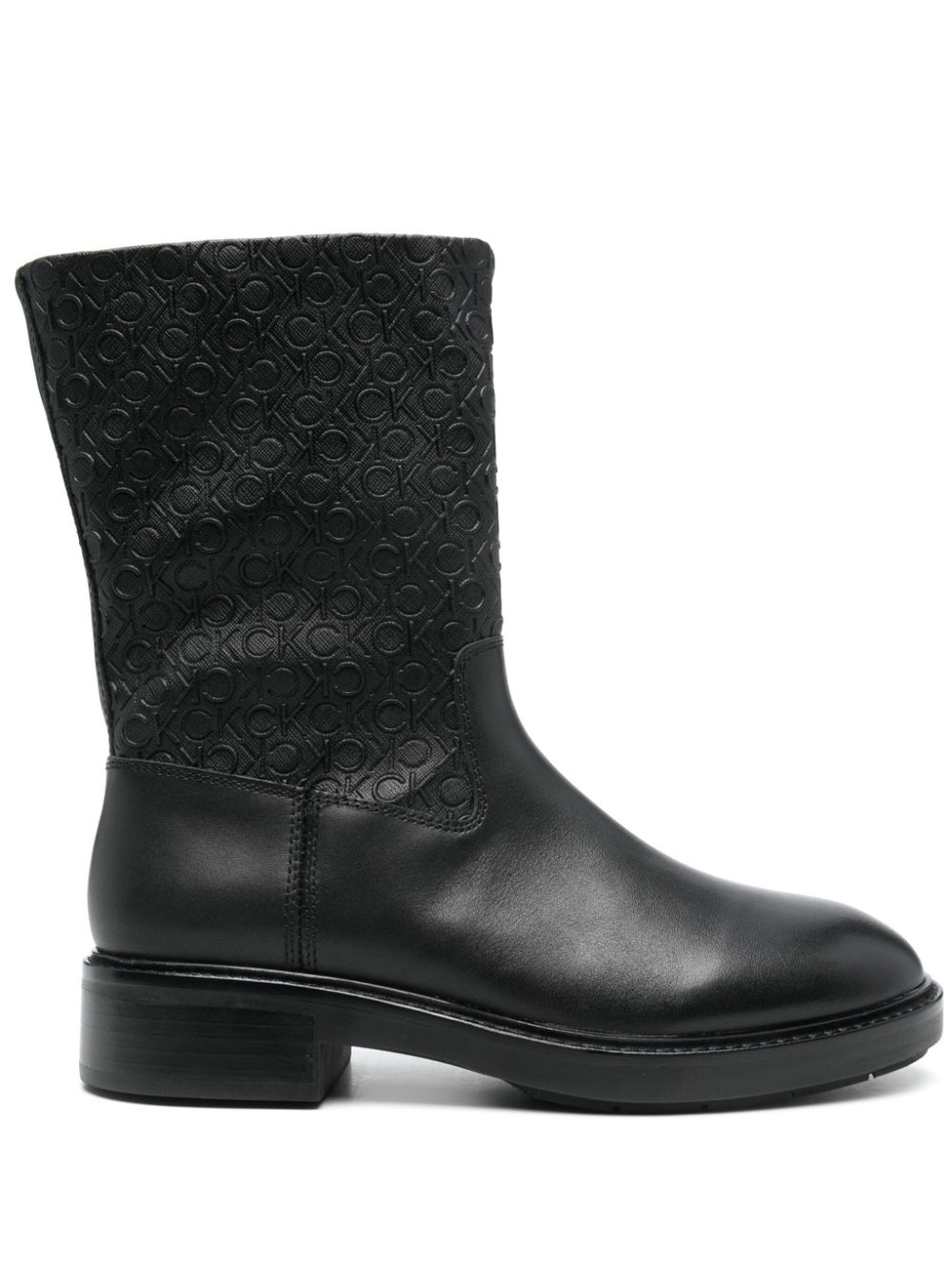 Calvin Klein logo-embossed boots Black