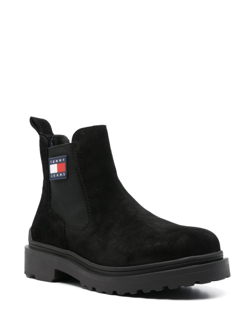 Tommy Jeans suede Chelsea boots - Zwart