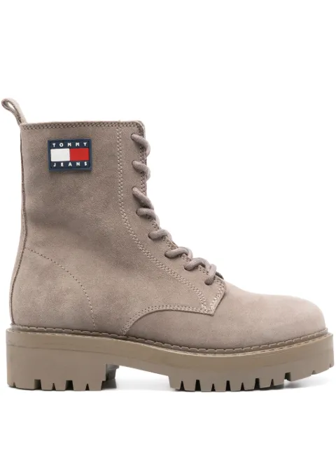 Tommy Jeans suede lace-up boots