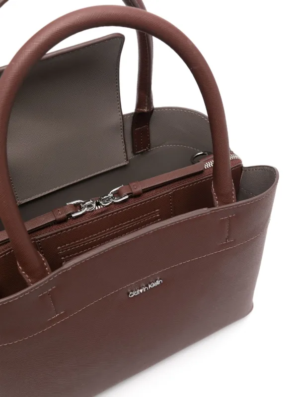 Calvin Klein Medium Business Tote Bag Brown FARFETCH IN