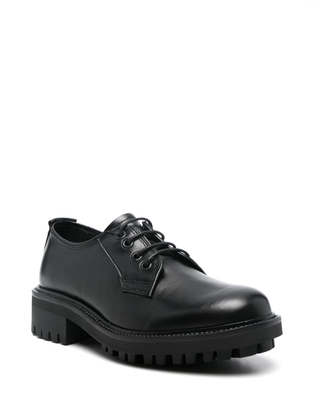 Calvin Klein leather Oxford shoes - Zwart