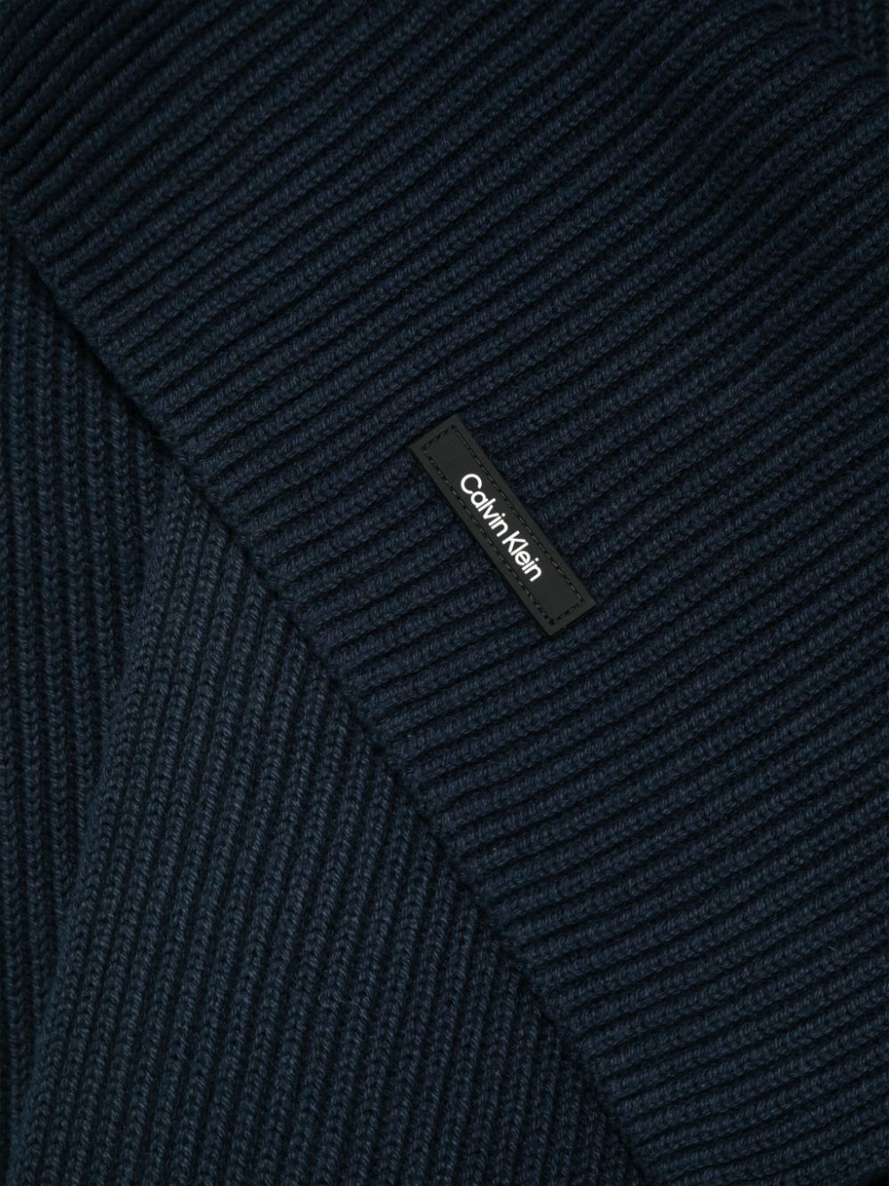 Calvin Klein ribbed scarf - Blauw