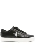 Calvin Klein Jeans debossed-logo leather sneakers - Black