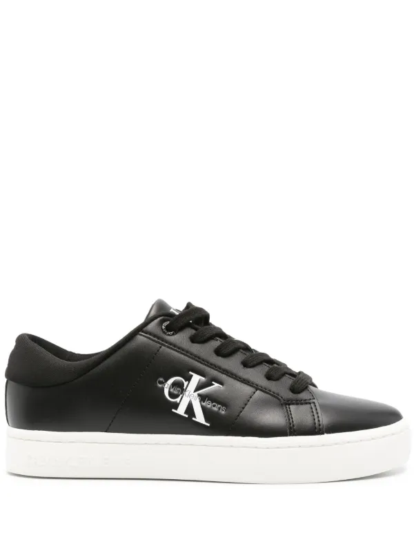 Calvin Klein Jeans debossed logo Leather Sneakers Black FARFETCH ZA