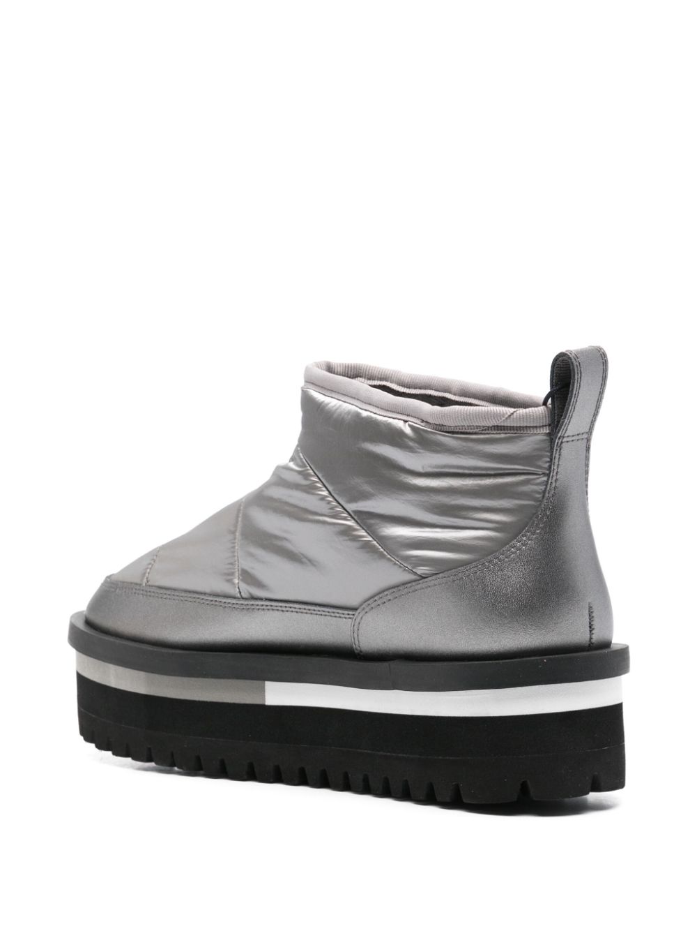 Tommy Jeans padded flatform ankle boots Zilver