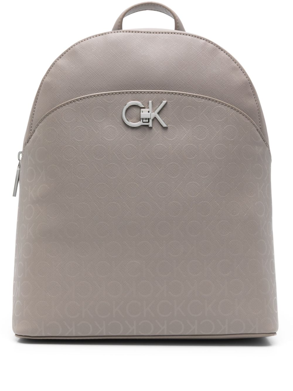 Calvin Klein monogram-debossed backpack - Neutrals