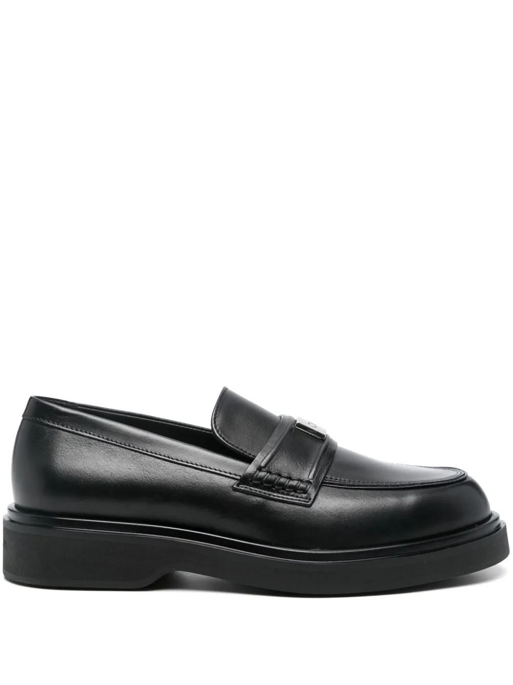 Calvin Klein Leren loafers Zwart