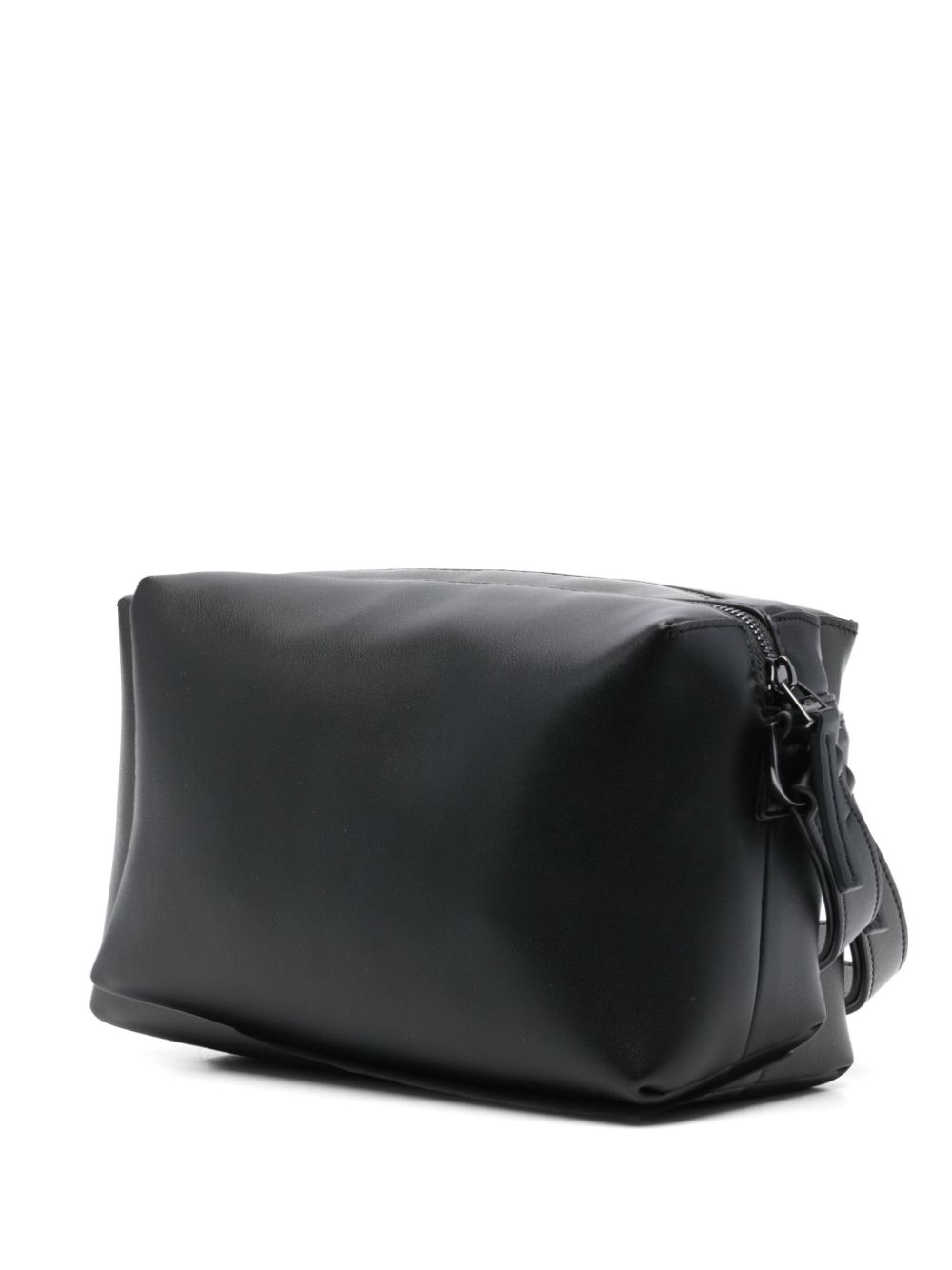 Calvin Klein faux-leather wash bag - Zwart