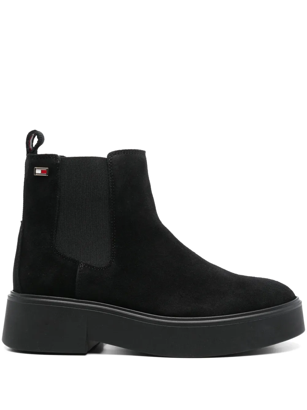 Tommy Hilfiger suede ankle boots Black