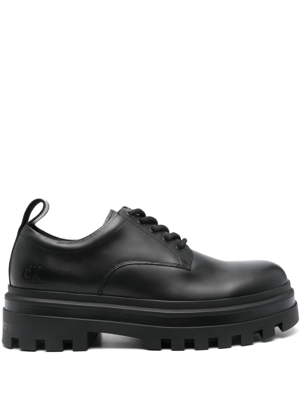 Calvin Klein Jeans leather derby shoes Black