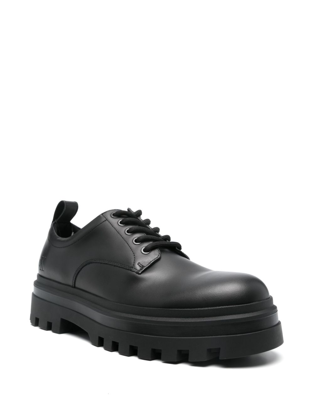 Calvin Klein Jeans leather derby shoes - Zwart