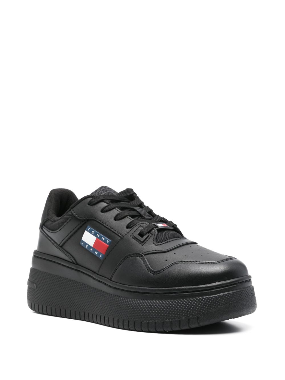 Tommy Jeans flatform sneakers - Zwart