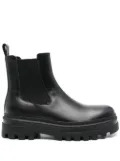 Calvin Klein Jeans lug-sole leather boots - Black