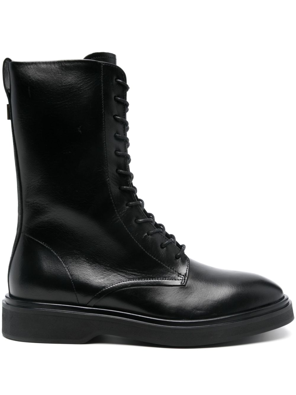 Calvin Klein leather boots Black