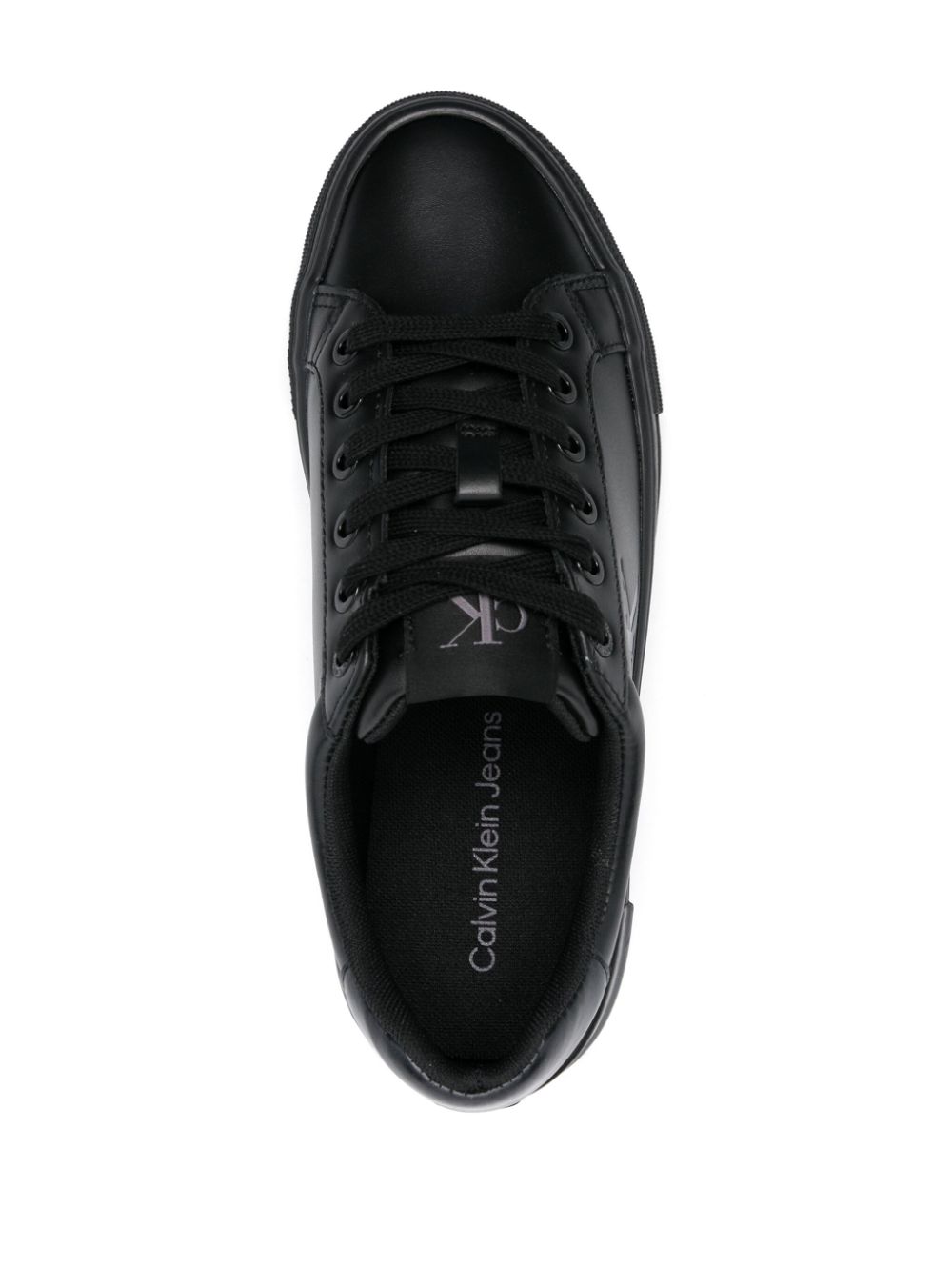 Calvin Klein Jeans leather sneakers Black