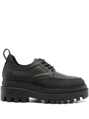 Prada モノリス レースアップ シューズ | ブラック | FARFETCH JP