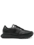 Calvin Klein logo-plaque leather sneakers - Black