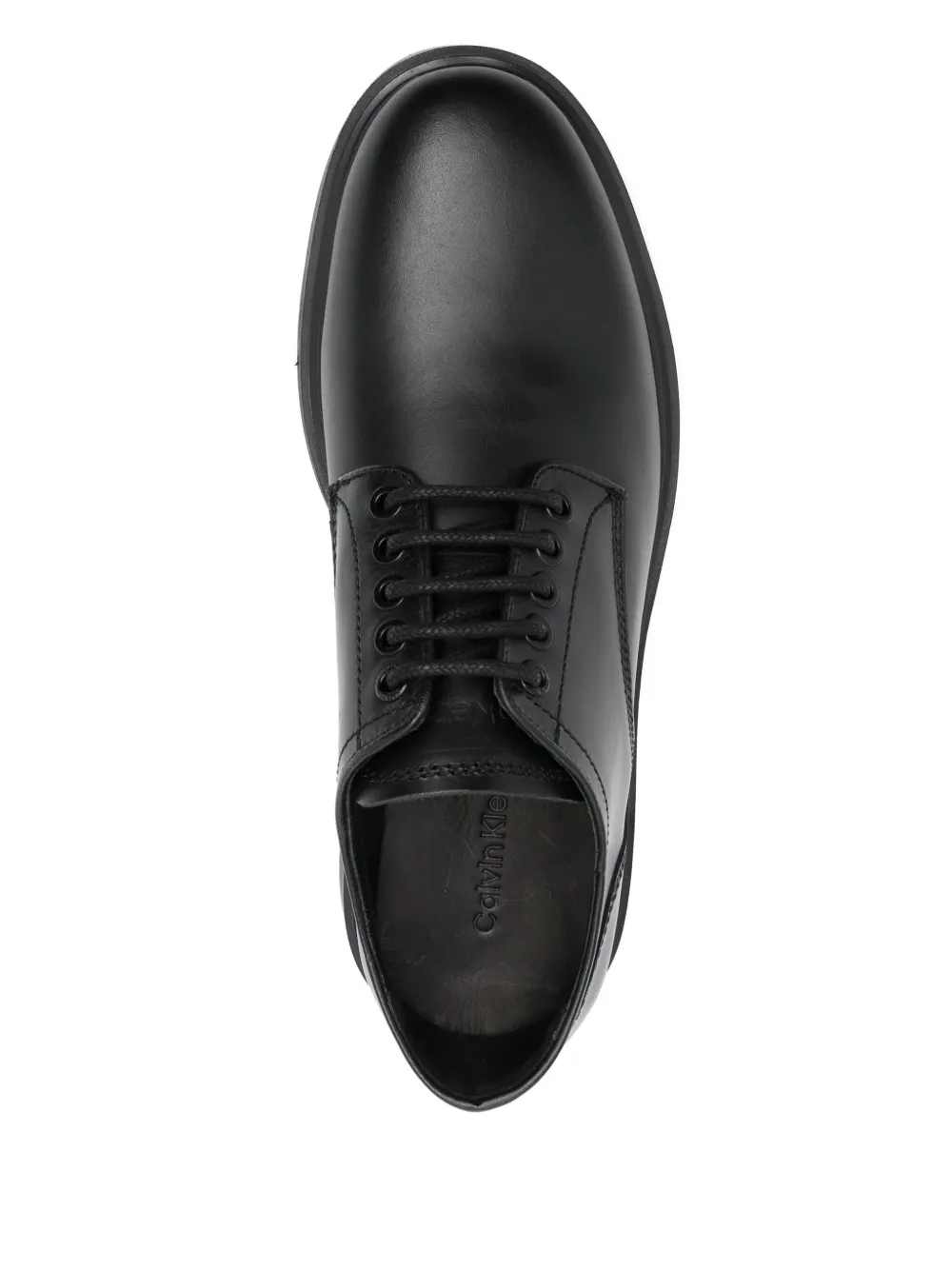 Calvin Klein leather derby shoes Black