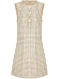 Self-Portrait embellished bouclé mini dress - Gold
