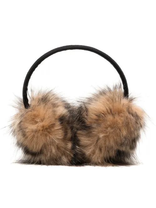 Cache-oreilles en fourrure artificielle à imprimé léopard - Unreal Fur - Modalova