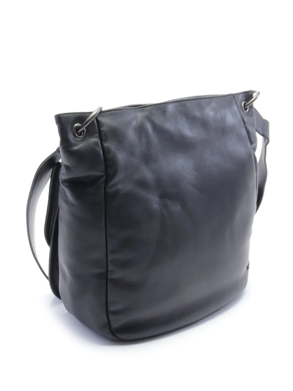 Bottega Veneta Pre-Owned 2010s Intrecciato leather crossbody bag - Zwart