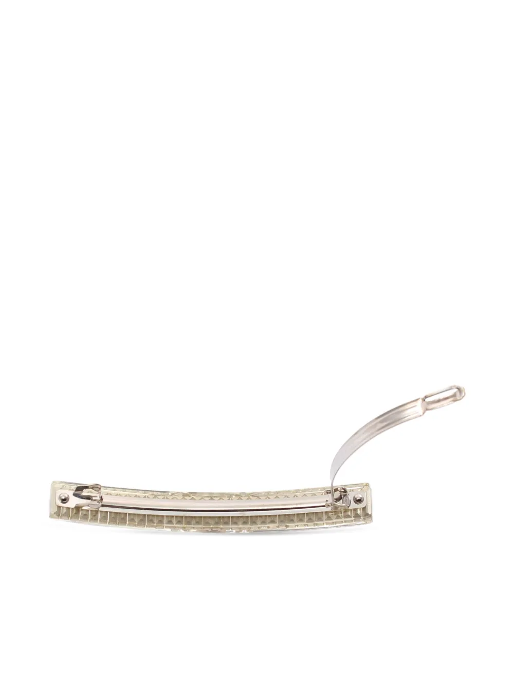 CHANEL Pre-Owned 1986-1988 CC haarclip versierd met stras - Beige