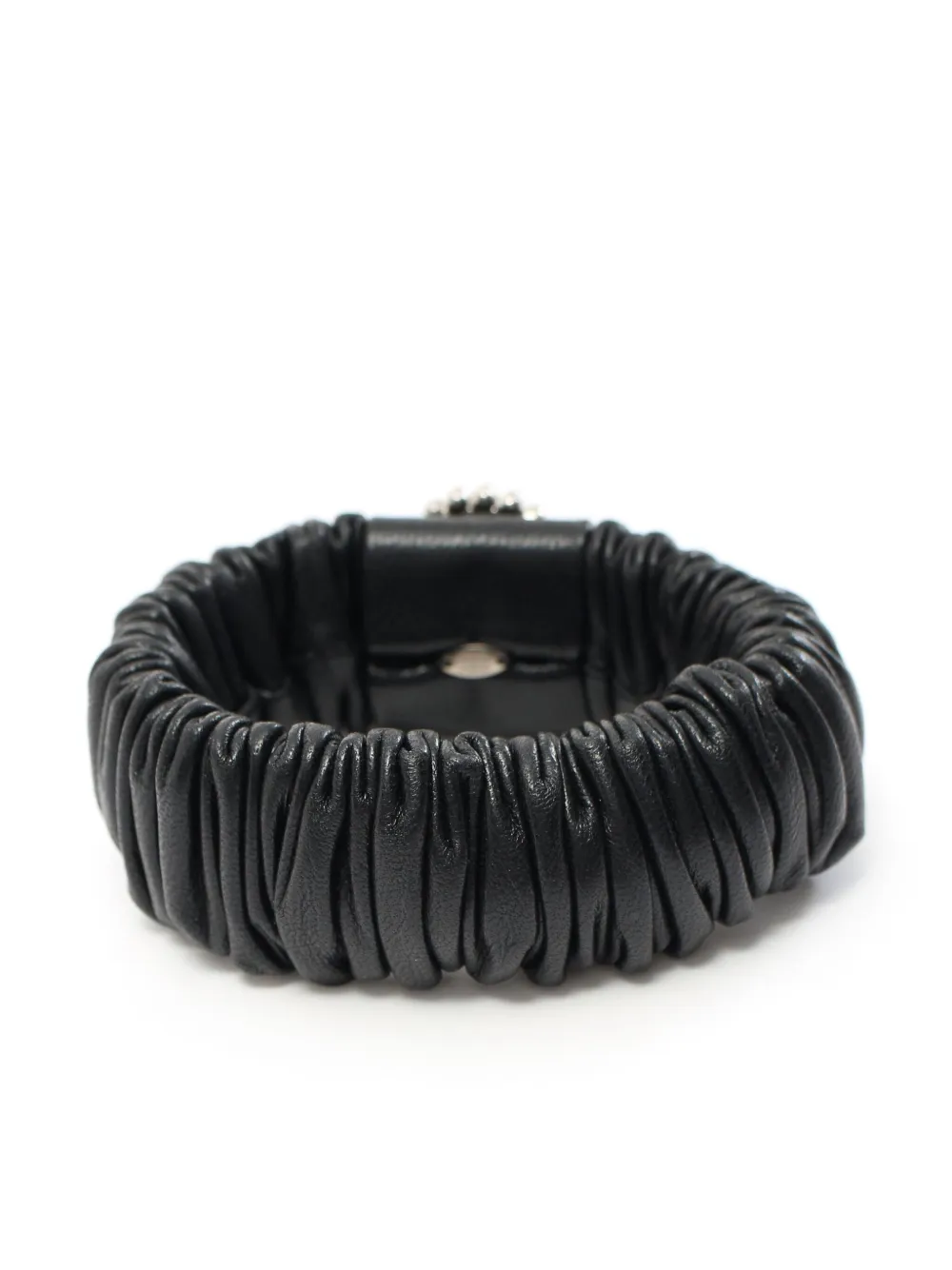 CHANEL Pre-Owned 1986-1988 CC Mark leather scrunchie - Zwart