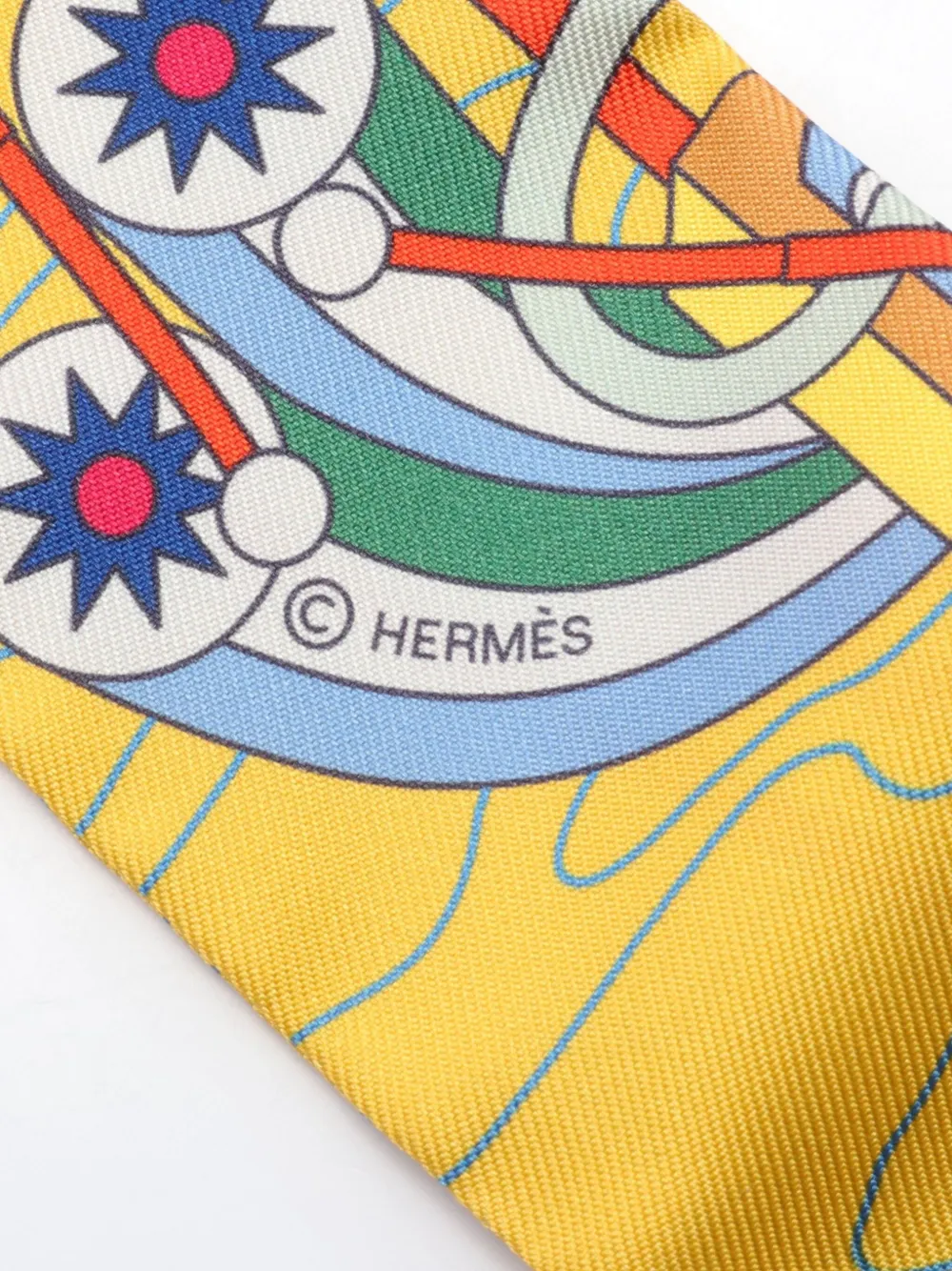 Hermès Pre-Owned 2010s Twilly Odyssey scarf - Geel