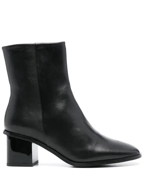 Calvin Klein 50mm leather square-toe ankle boots