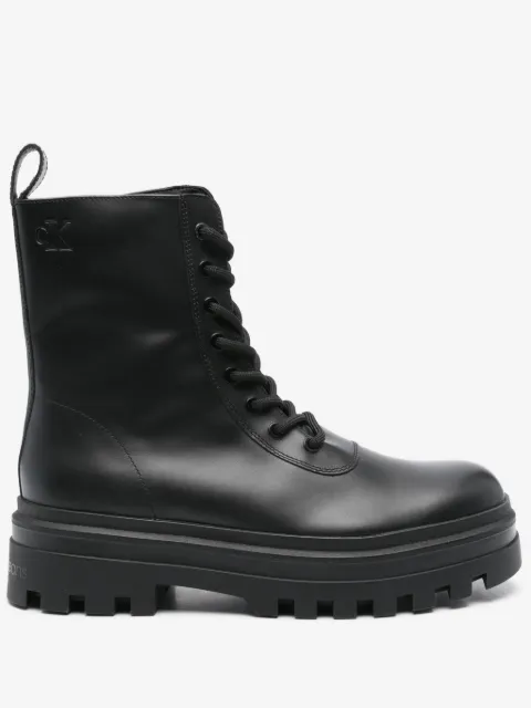 Calvin Klein Jeans lug-sole leather boots