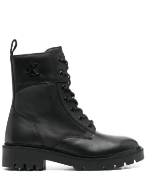DSQUARED2 Iconプレート コンバットブーツ | ブラック | FARFETCH JP