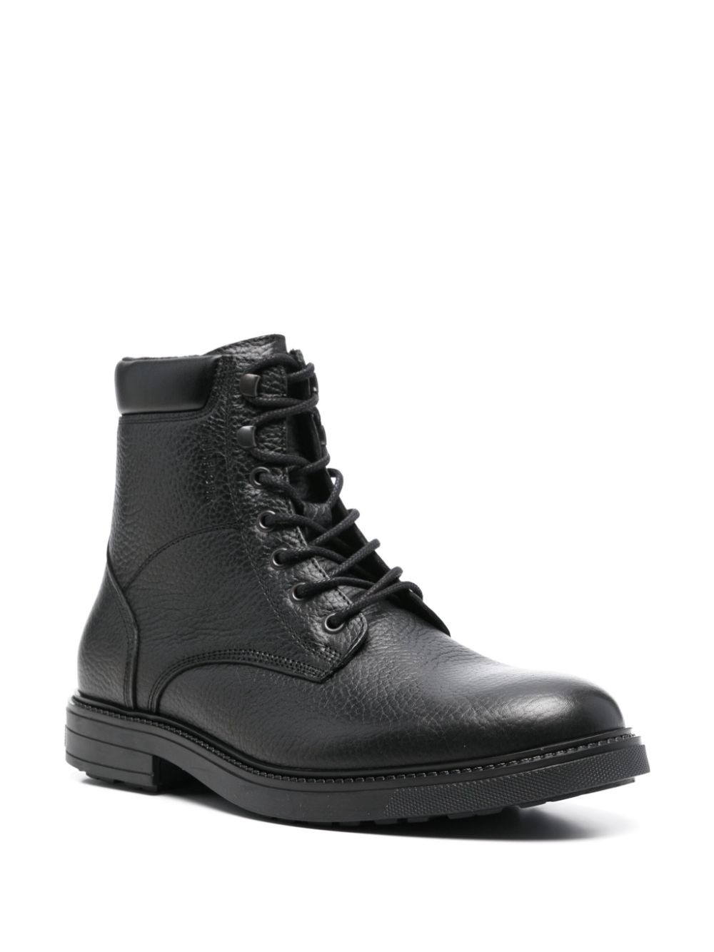 Tommy Hilfiger pebbled-leather boots Zwart