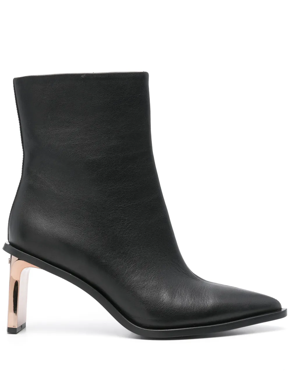 Calvin Klein 75mm leather ankle boots – Black